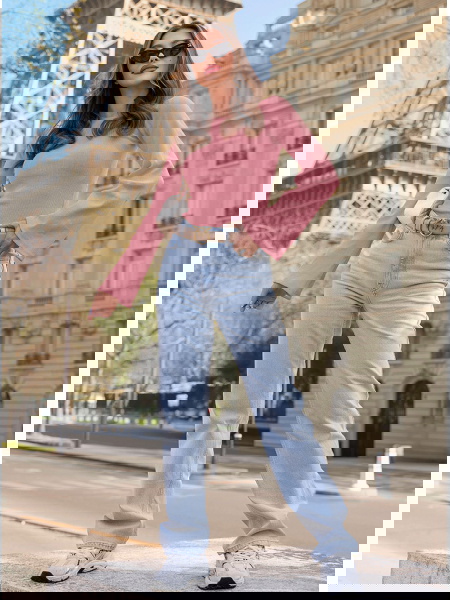 Prążkowana bluzka z...