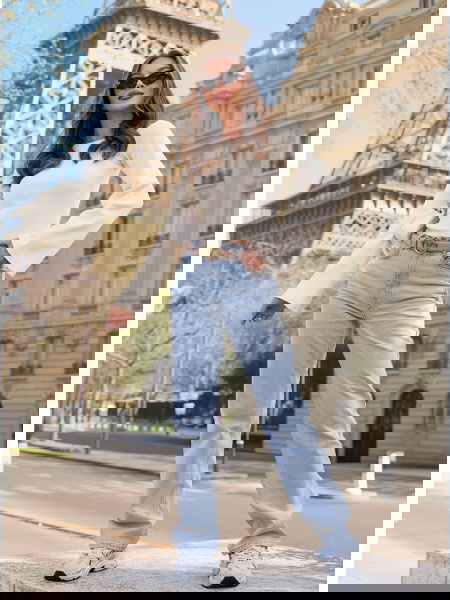 Prążkowana bluzka z...