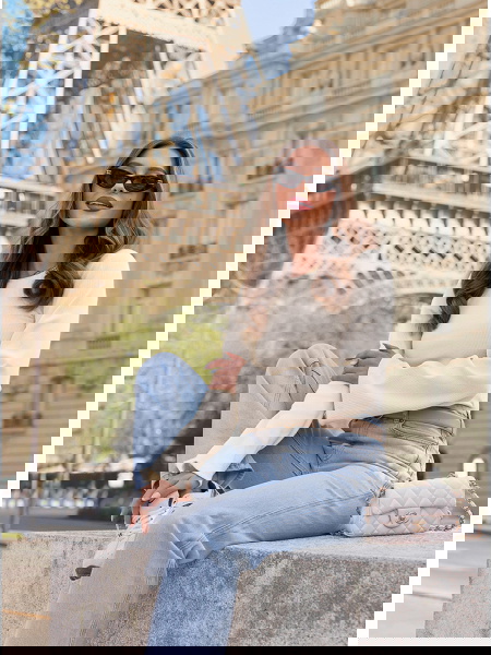 Prążkowana bluzka z... 2