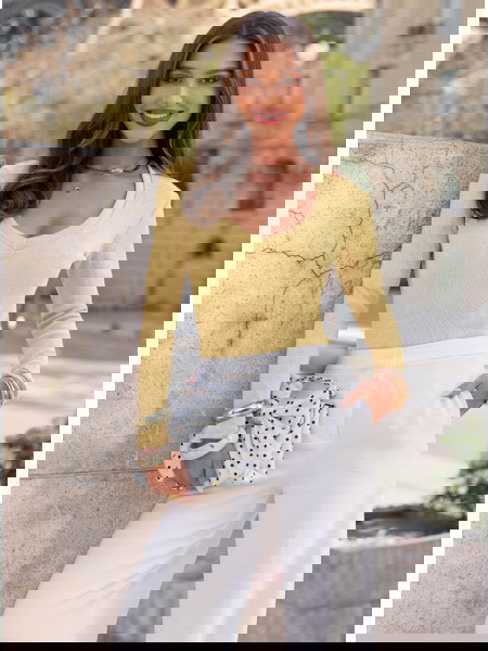 Prążkowana bluzka z... 2