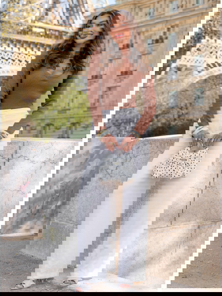 Prążkowana bluzka z... 2