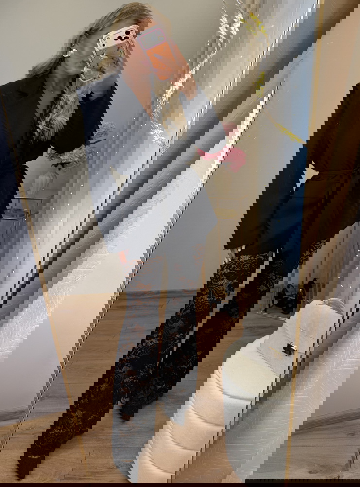 Czarne koronkowe dzwony Nellani