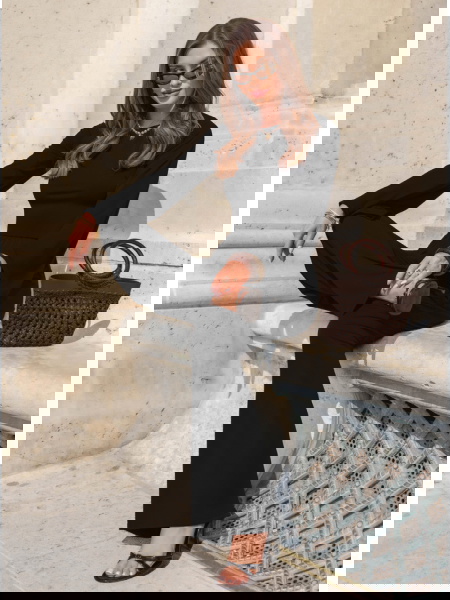 Czarny komplet szerokie...