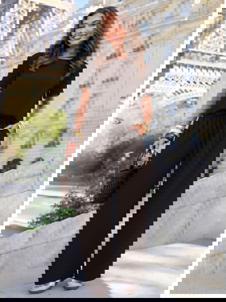 Czekoladowy komplet bluzka...