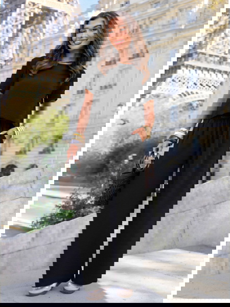 Czarny komplet bluzka z... 2