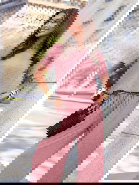 Komplet bluzka z krótkim...