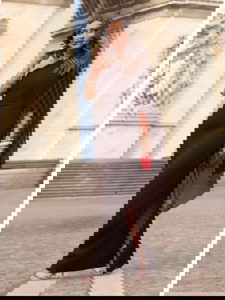 Czekoladowa długa sukienka... 2