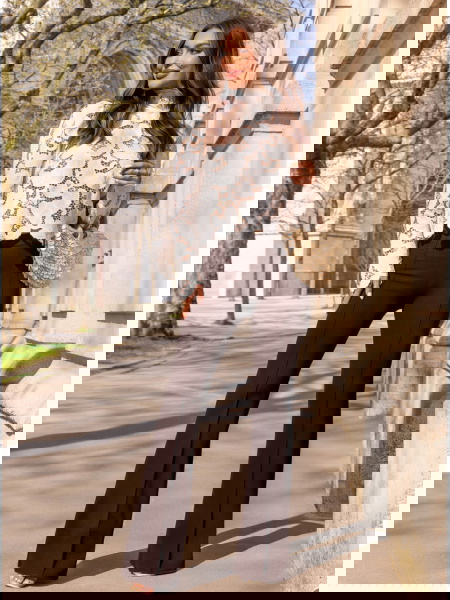 Czekoladowe spodnie z...