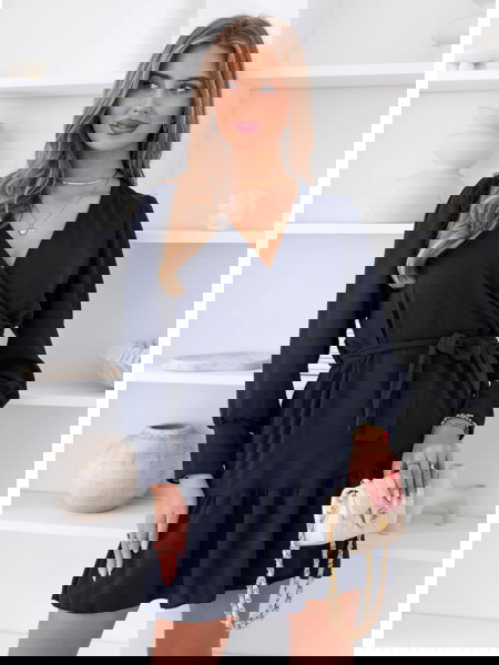 Granatowa sukienka z... 2