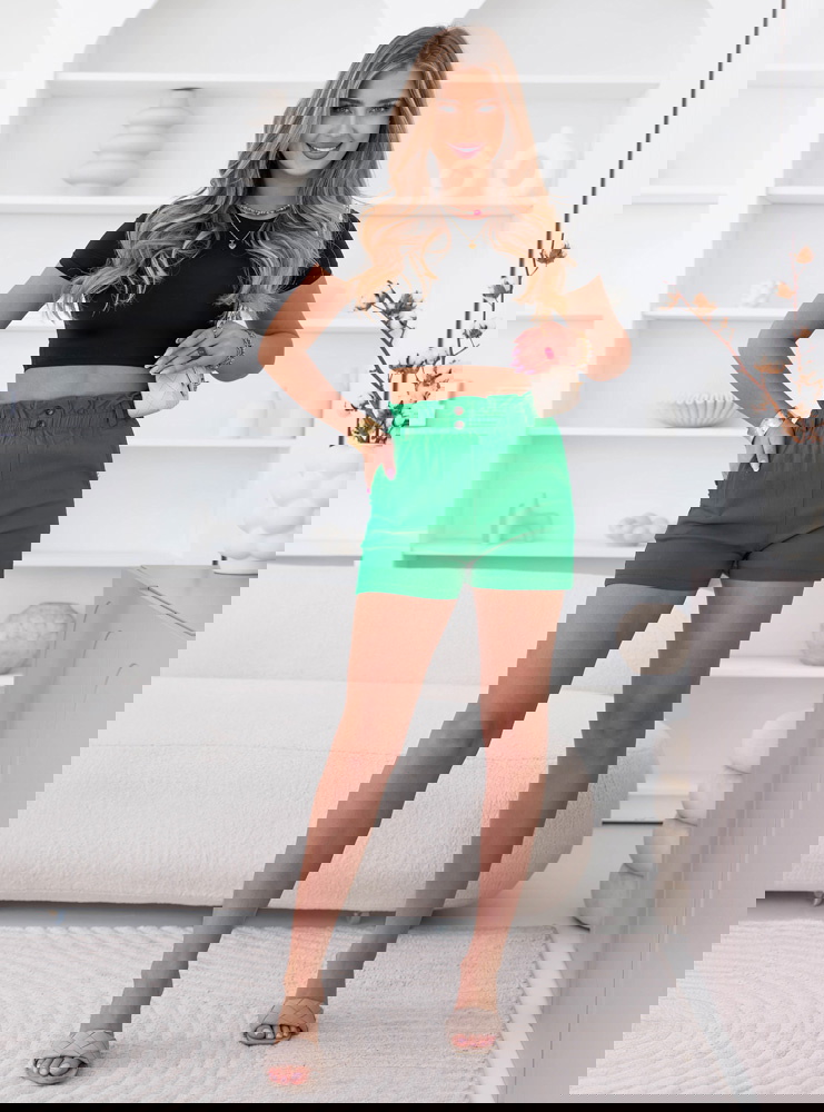 Zielone krótkie spodenki Faridah