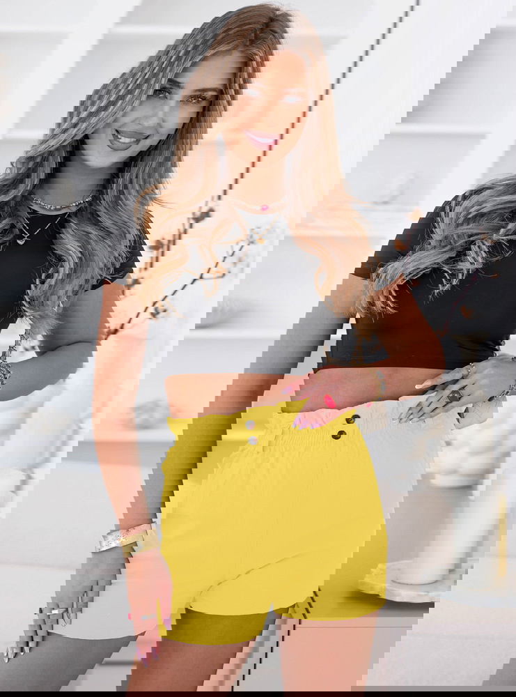 Cytrynowe krótkie spodenki Faridah