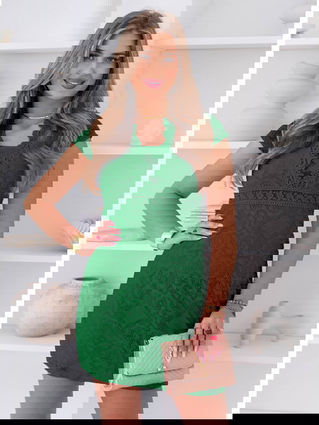 Koronkowa sukienka mini z... 2