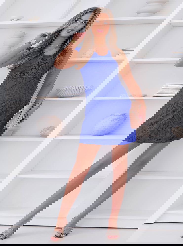 Chabrowa koronkowa sukienka mini z...