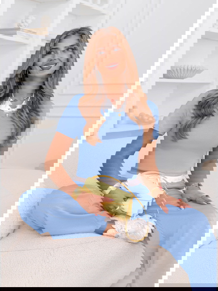 Błękitny komplet bluzka i... 2