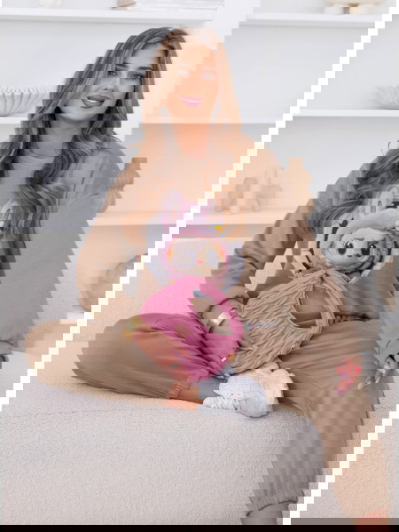 Ciemnobeżowy komplet...