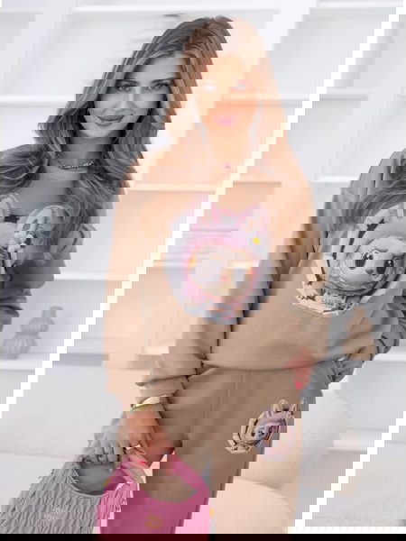 Ciemnobeżowy komplet... 2