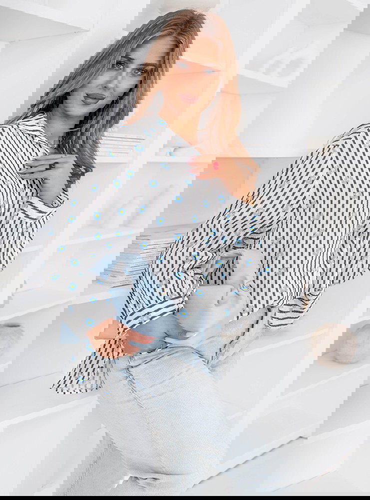 Muślinowa koszula w paski Emberlly -...