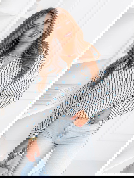 Muślinowa koszula w paski... 2