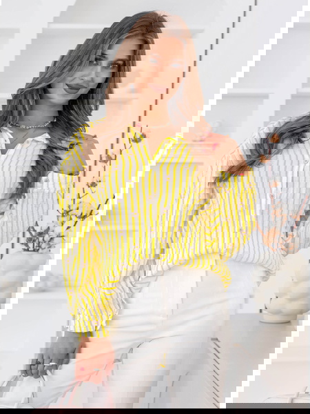 Muślinowa koszula w paski...