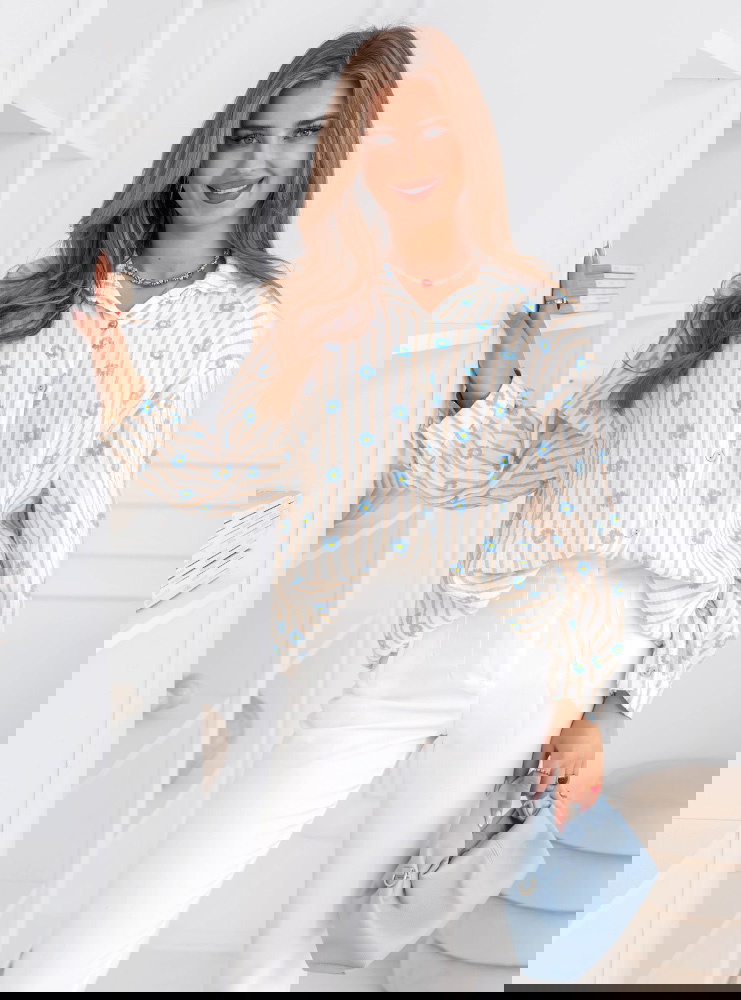 Muślinowa koszula w paski Emberlly -...