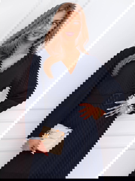 Granatowa sukienka z...