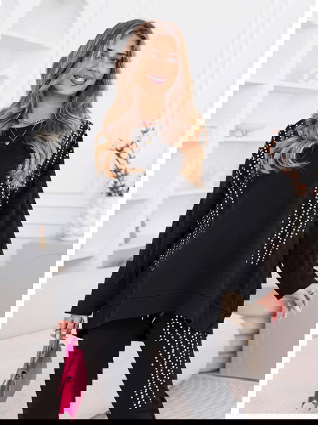 Czarny komplet dresowy... 2