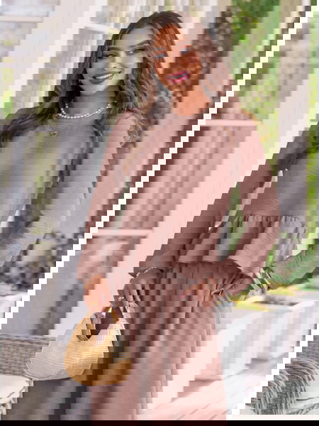 Komplet bluzka z falbanką i... 2