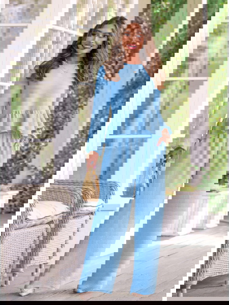 Błękitny komplet bluzka z...