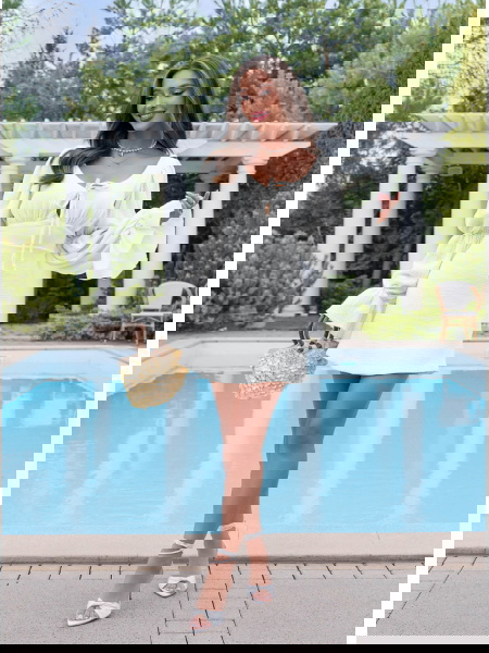 Biała muślinowa sukienka z... 2