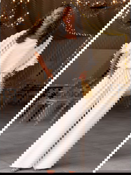 Komplet bluzka z falbankami... 2