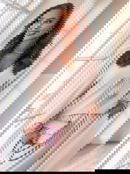 Jasnobeżowy komplet bluzka... 2