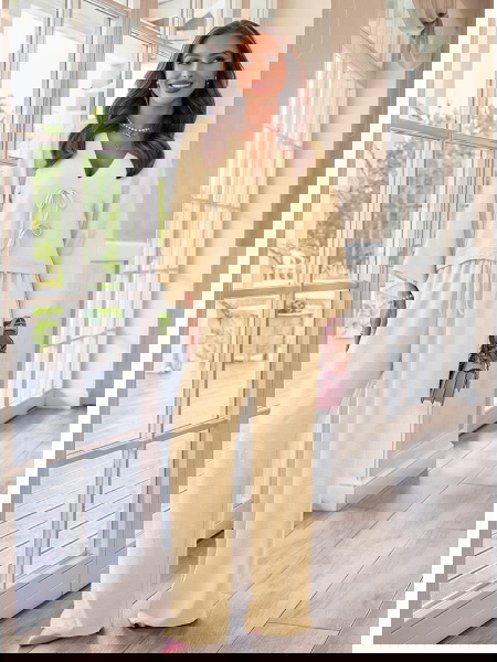 Komplet bluzka z dekoltem w...