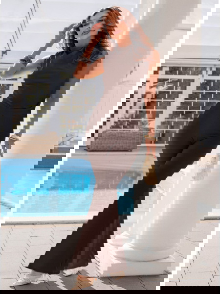 Czekoladowy komplet bluzka...