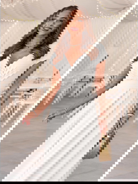 Biała sukienka maxi z... 2