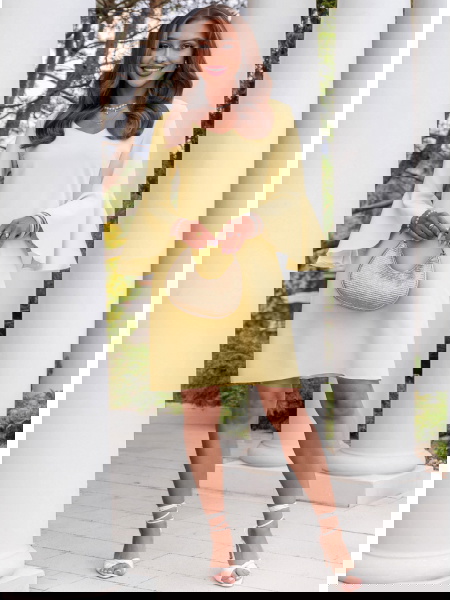 Trapezowa sukienka z... 2