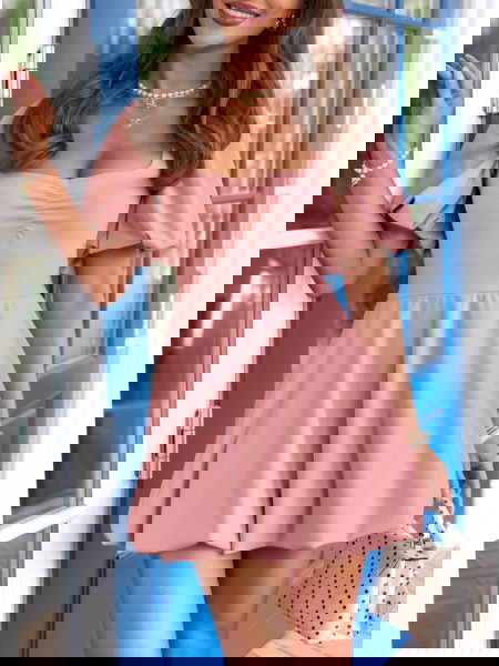 Sukienka mini z bufiastymi...