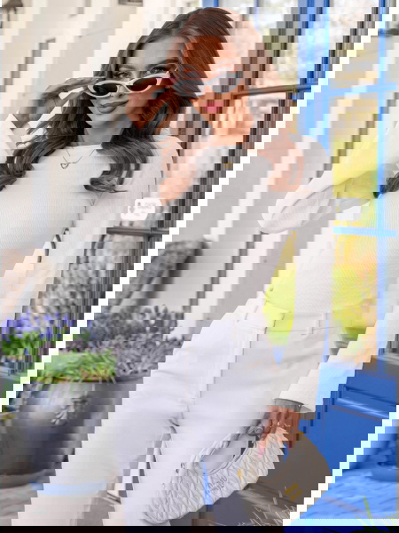 Prążkowana bluzka z... 2