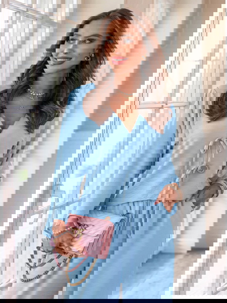 Błękitny komplet bluzka z... 2