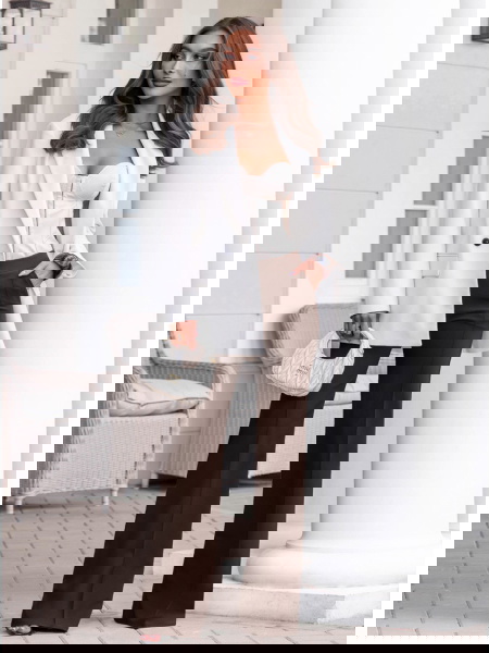 Czekoladowe spodnie z... 2