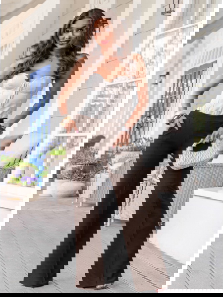 Czekoladowe spodnie z...