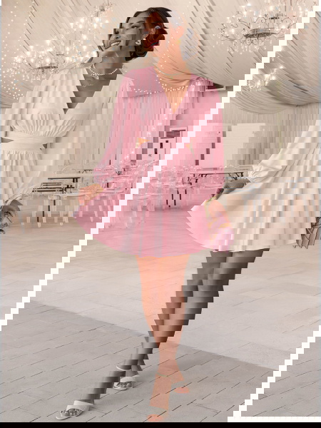 Pudrowa sukienka... 2