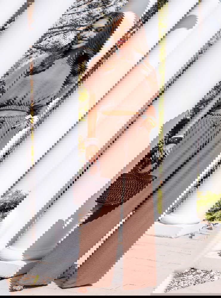 Komplet bluzka i szerokie spodnie...