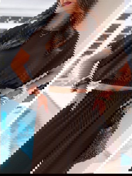 Czekoladowy komplet bluzka...