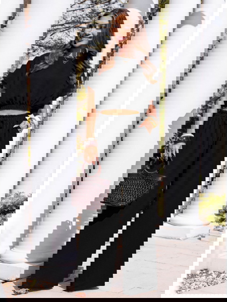 Czarny komplet bluzka i... 2