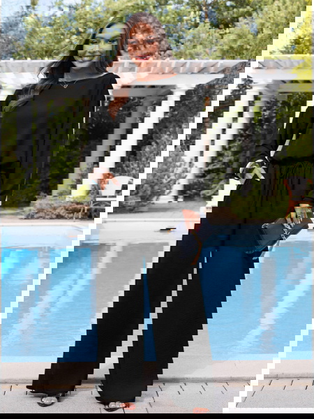 Czarny komplet bluzka i...