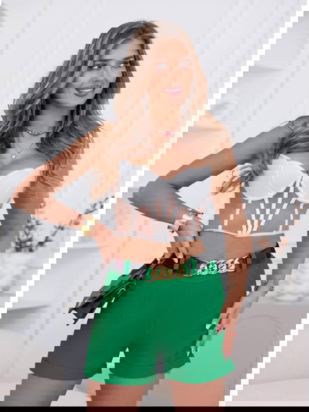 Zielone spodenki z ozdobnym... 2