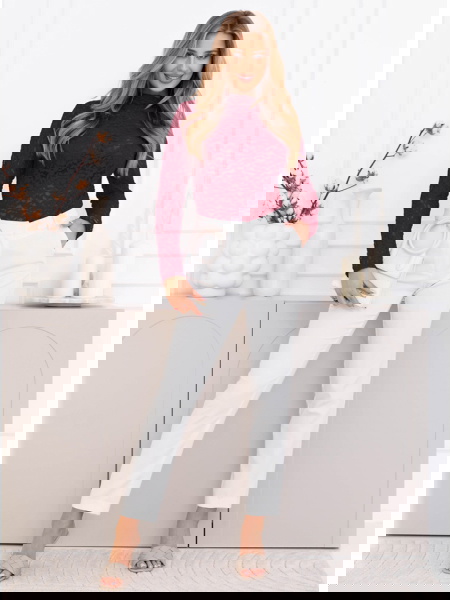 Bordowa koronkowa bluzka... 2