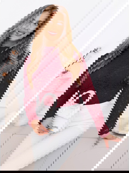 Bordowa koronkowa bluzka...