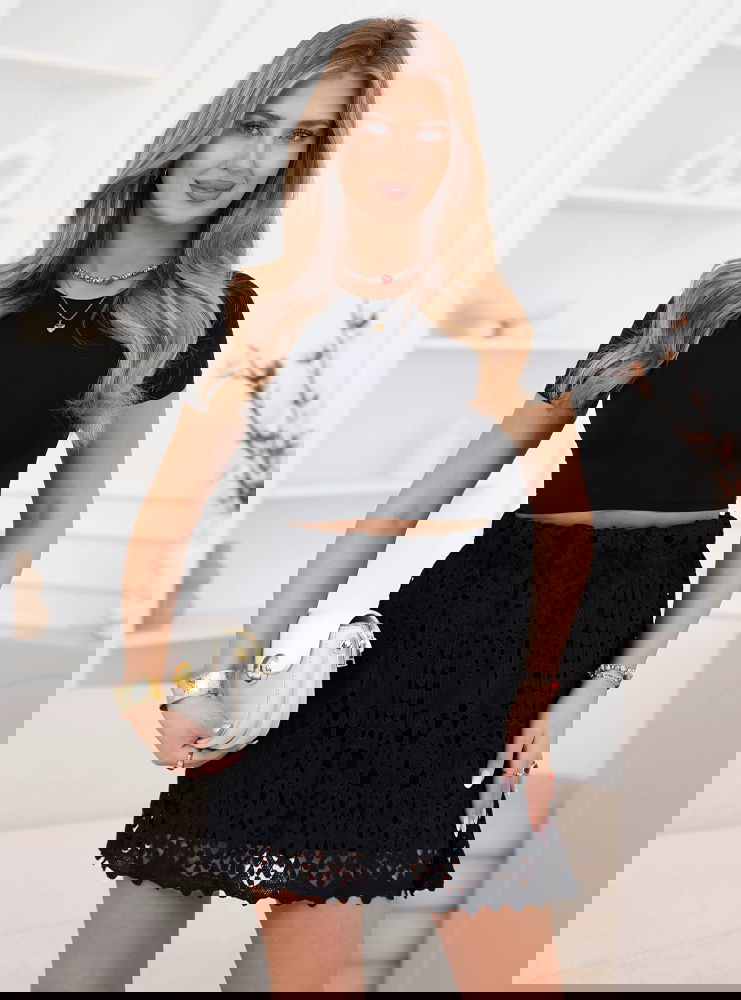 Czarna koronkowa spódniczka mini Mylae