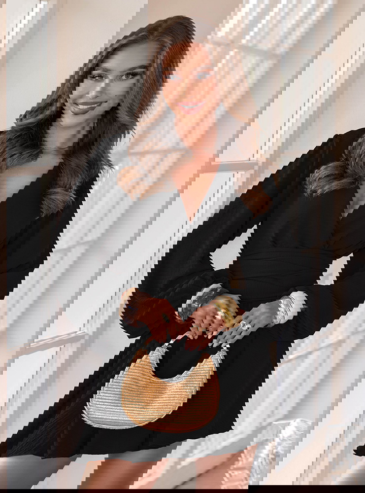 Czarny kombinezon jak sukienka z...